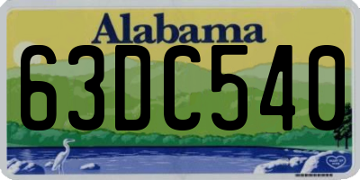 AL license plate 63DC540