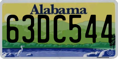 AL license plate 63DC544