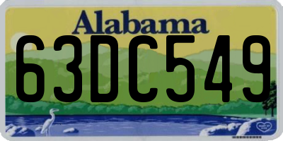 AL license plate 63DC549