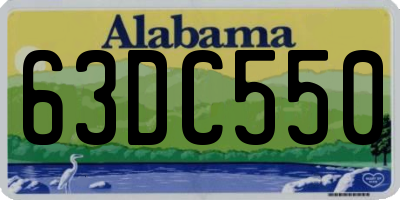 AL license plate 63DC550