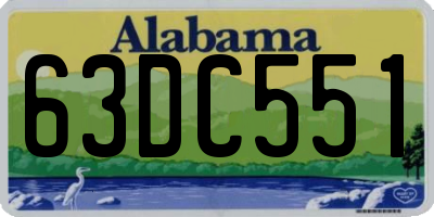 AL license plate 63DC551
