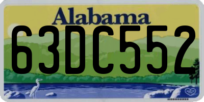 AL license plate 63DC552