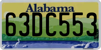 AL license plate 63DC553