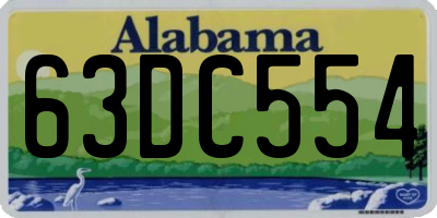 AL license plate 63DC554