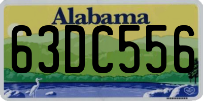 AL license plate 63DC556