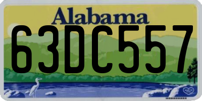 AL license plate 63DC557