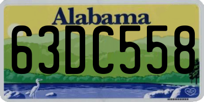 AL license plate 63DC558