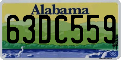 AL license plate 63DC559