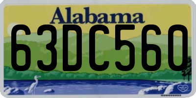 AL license plate 63DC560