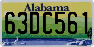 AL license plate 63DC561