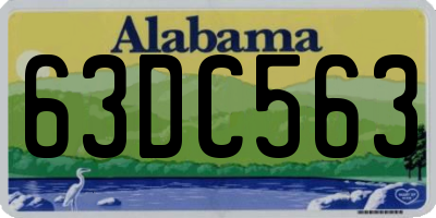 AL license plate 63DC563