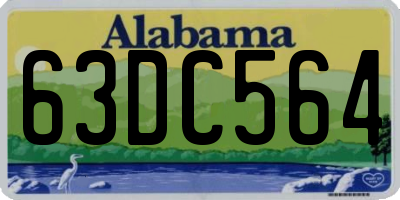 AL license plate 63DC564