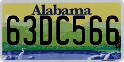 AL license plate 63DC566