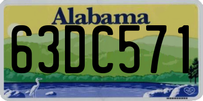 AL license plate 63DC571