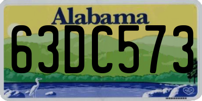 AL license plate 63DC573