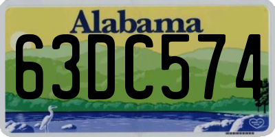 AL license plate 63DC574
