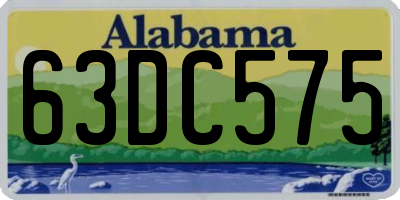 AL license plate 63DC575