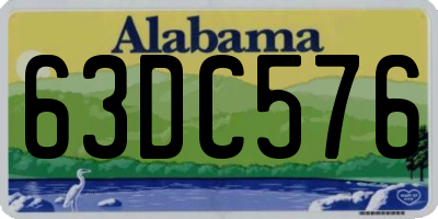 AL license plate 63DC576