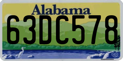 AL license plate 63DC578