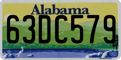 AL license plate 63DC579