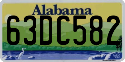 AL license plate 63DC582