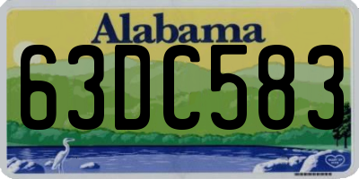 AL license plate 63DC583