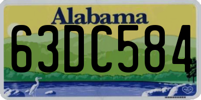 AL license plate 63DC584