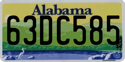 AL license plate 63DC585