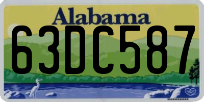 AL license plate 63DC587