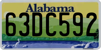 AL license plate 63DC592