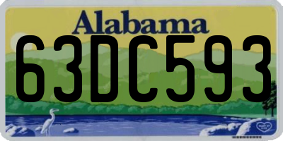 AL license plate 63DC593