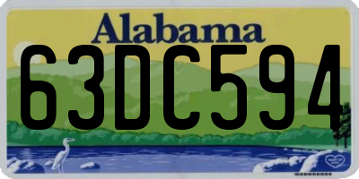 AL license plate 63DC594