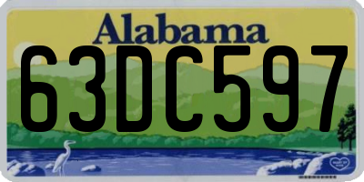 AL license plate 63DC597