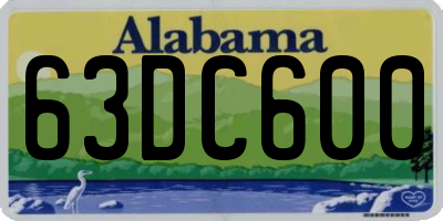 AL license plate 63DC600