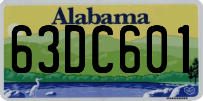 AL license plate 63DC601