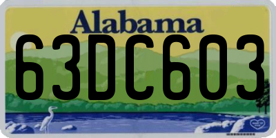 AL license plate 63DC603