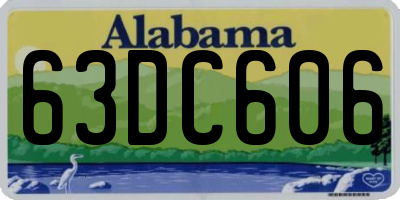 AL license plate 63DC606