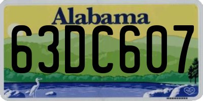 AL license plate 63DC607