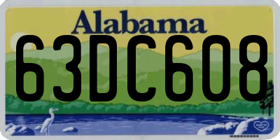 AL license plate 63DC608