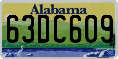 AL license plate 63DC609