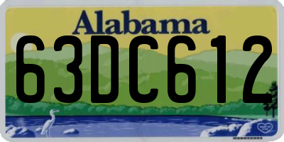 AL license plate 63DC612