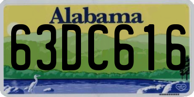 AL license plate 63DC616