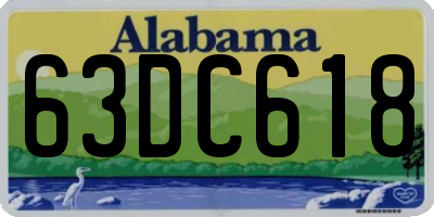 AL license plate 63DC618