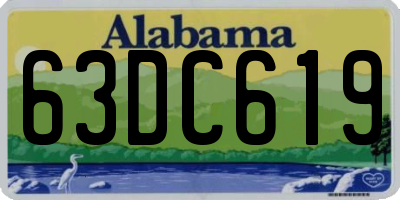AL license plate 63DC619