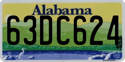 AL license plate 63DC624