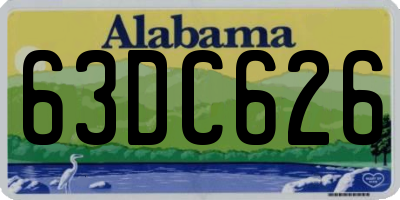 AL license plate 63DC626