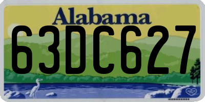 AL license plate 63DC627