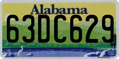 AL license plate 63DC629