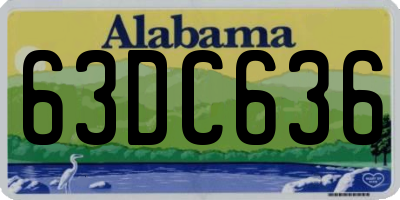 AL license plate 63DC636