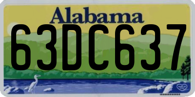 AL license plate 63DC637